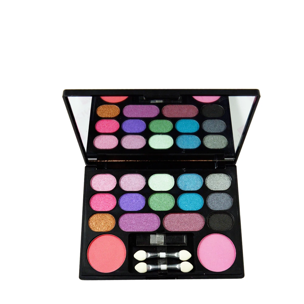 Factory Makeup Sets 14 Color Eye Shadow 2 Color Brow Powder Blush Lip Balm Combo Make Up Kit with Mirror Brush