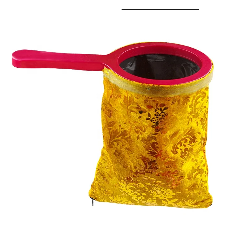 Hot Selling Great quality Big Flower Magic Change bag prop trick with Zipper Bottom for Beginner