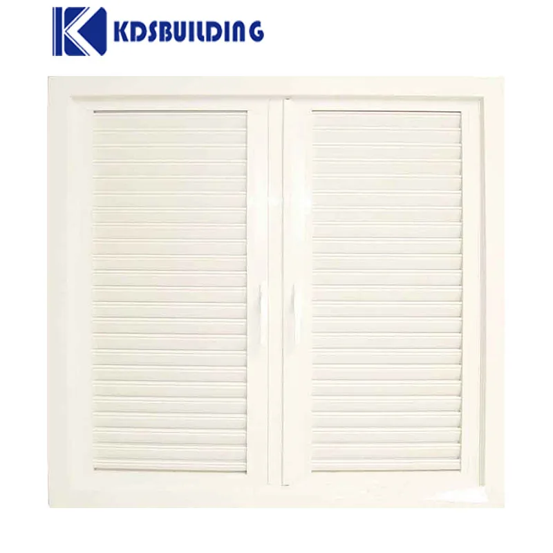 KDSBuilding Pvc Clear Glass Tilt And Turn Blind Upvc Window  Small Louver With NFRC Certificate For Offices
