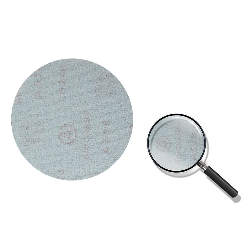 5 inch no holes white Sandpaper flocking disc sandpaper Manufacturer Direct sanding paper