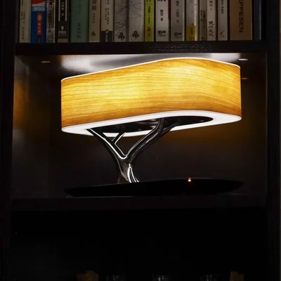Modern led table lamp for bedroom dimmable bluetooth Speaker phone Charger wireless desk bedside lamp table light tree lamp