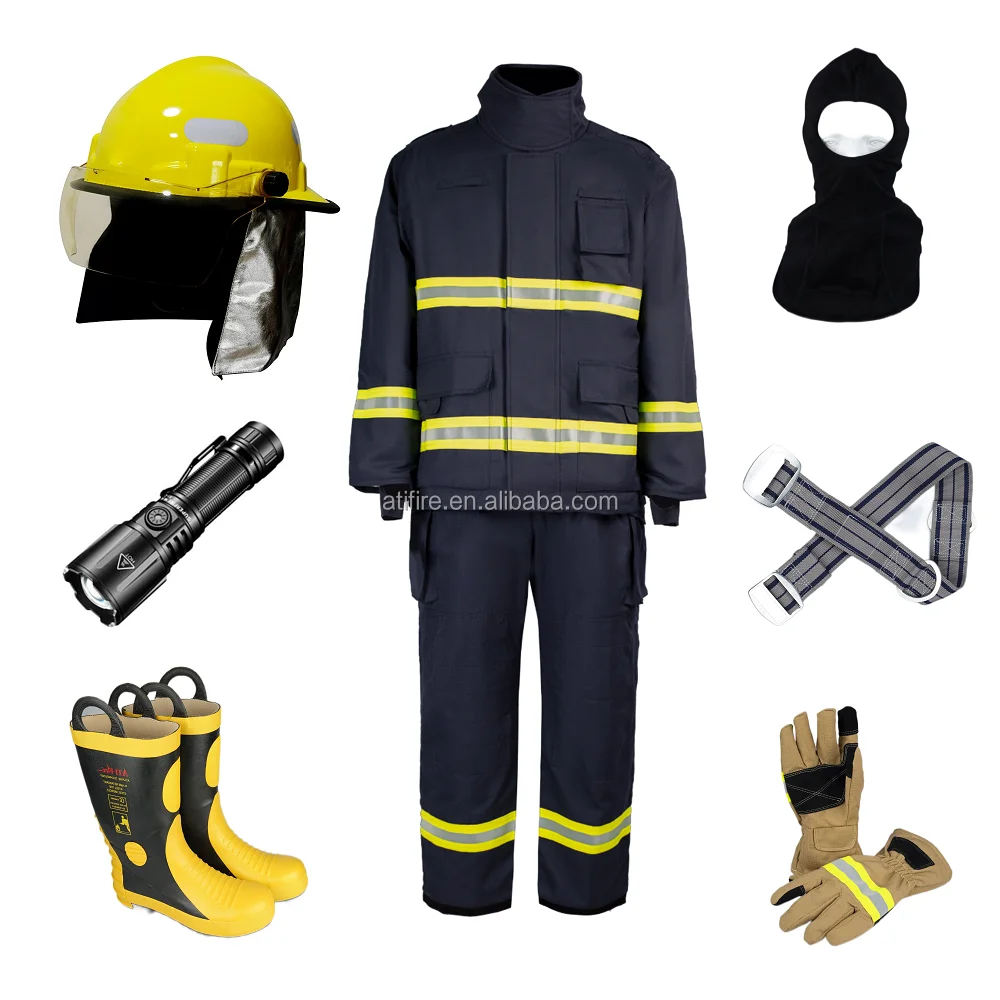 Professional Nomex Kevlar Aramid Firefighter Uniforms NFPA1971 & EN469 Approved