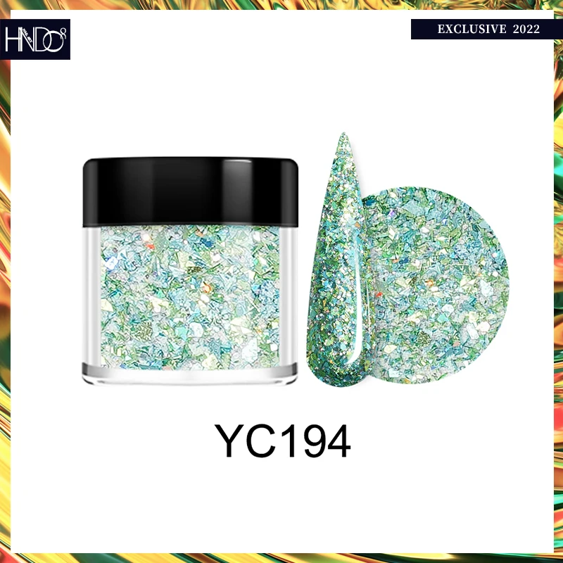 HNDO 2024 Nail art  Acrylic Powder for dipping 3 in 1 Sequin Acrylic Paint Powder Decorative Glitter Powder Nail Polish OEM