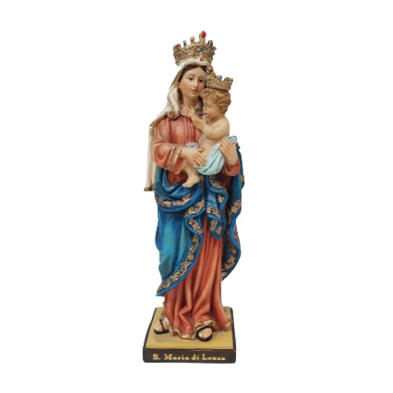 Handmade Resin Christian Gifts Religious Statue Of Mother Mary And Jesus Crafts Decor Figurine Catholic Religious Products
