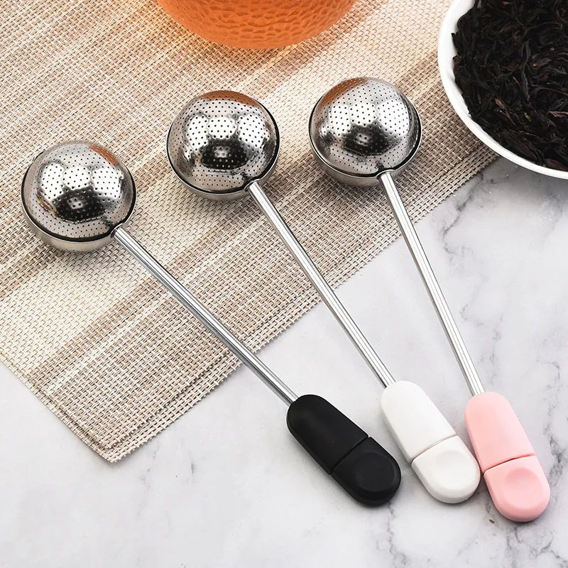 Factory Wholesale 304 Stainless Steel Tea Strainer Creative Rotating Ball Filter Tea Accessories