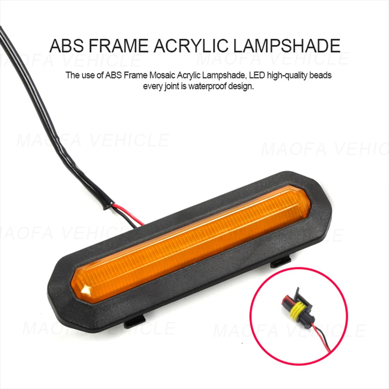 2021 2022 2023 Car exterior accessories Front Bumper Grille yellow light yellow Raptor led lights For Ford Bronco 2/4 Door