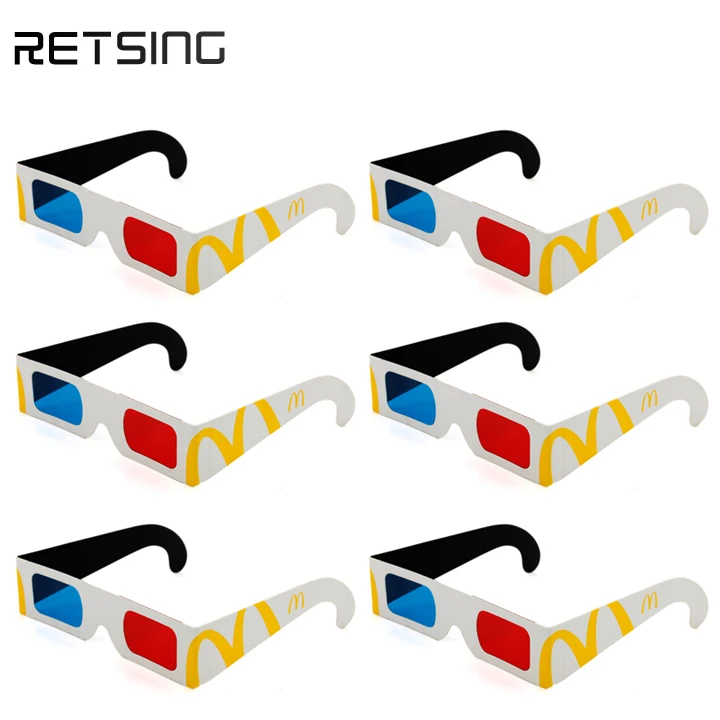 3D Virtual Reality Red Blue Glasses for Move Game Dimensional Anaglyph Video TV