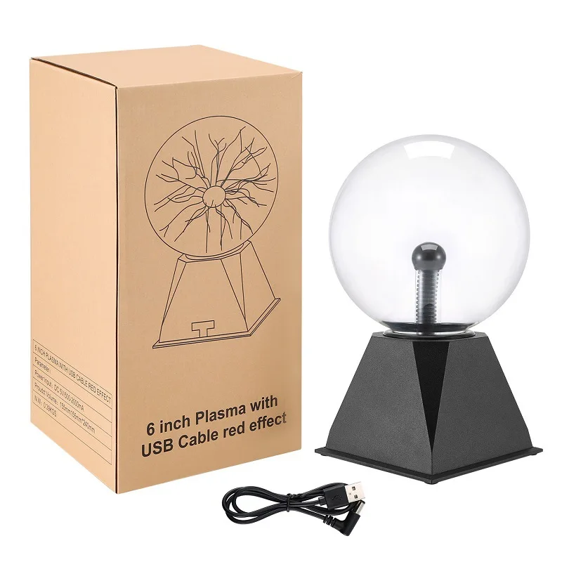 New ins 6 inch USB magic ball light touch sensitive sound controlled plasma lamp night light