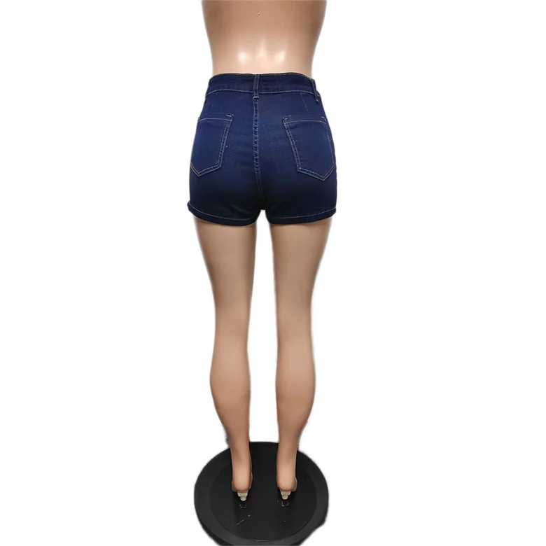 New Arrival Stretch Ruffle Washed Jean Wrap Skort Ladies Street Style Cotton Jeans Shorts Pleated Denim Mini Skirt For Women