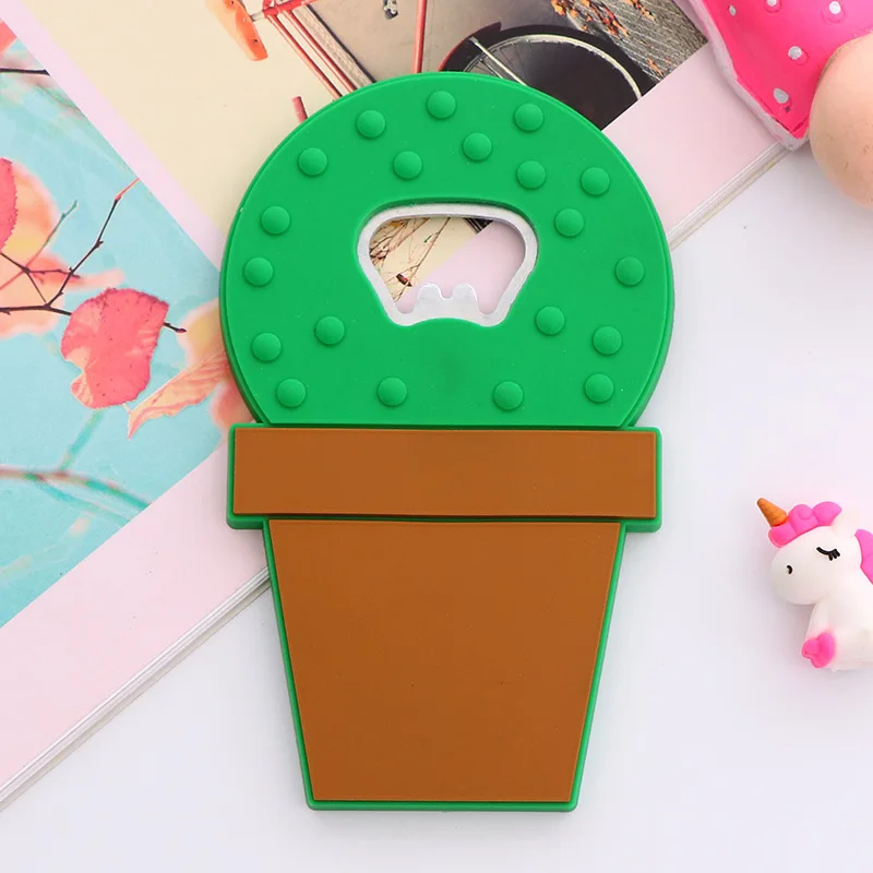 Creative fruit cartoon refrigerator sticker bottle opener multifunctional soft rubber beer bottle opener