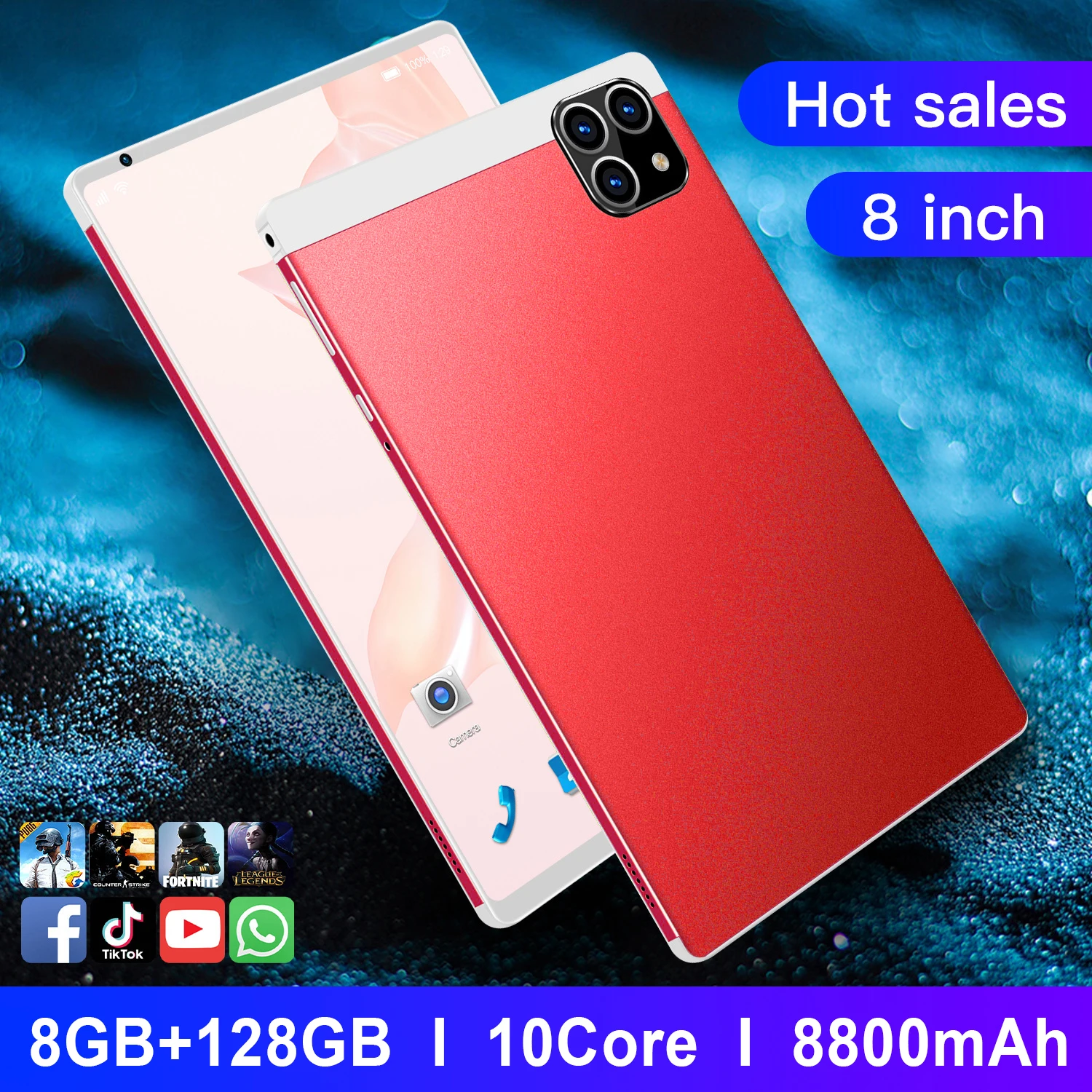 Cheapest sample 8 Inch Android Tablet Pc 3g 4g Lte Phone Call 8gb Ram 256gb Rom Hd 1280x800 Ips Touch Screen Tablets