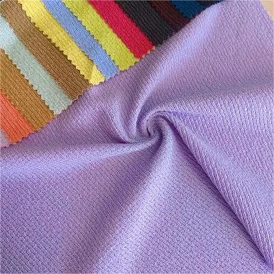 Hot Selling Knitting  2%Spandex  98%Polyester Jacquard Warp Knitted Crepe Fabric For Home Textile