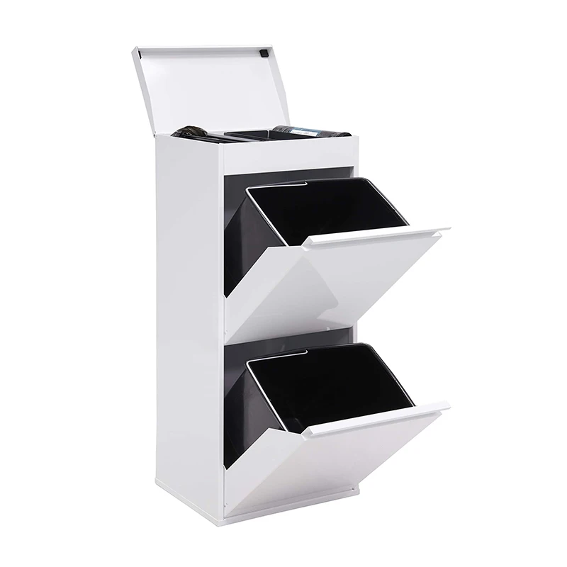 metal waste container for trash bin kitchen cabinet waste bin built-in trash can trash bin recycling cabinet