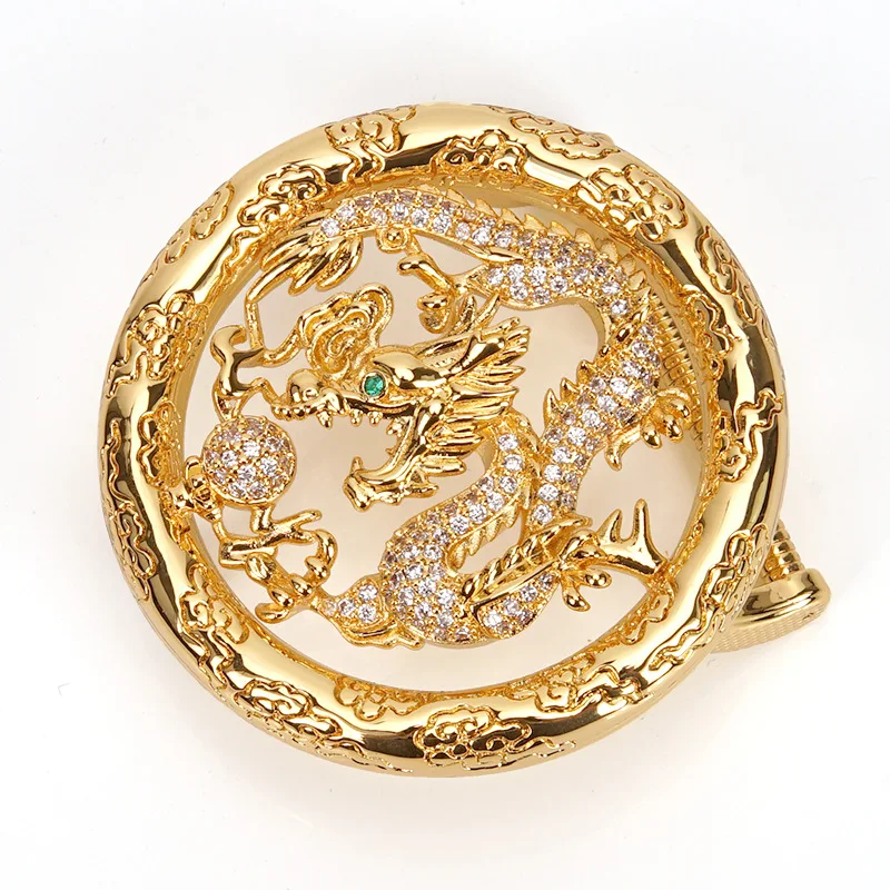 Male Classical Metal Belt Buckles Dragon Shaped Business Stainless Steel Luxury Belt Buckle