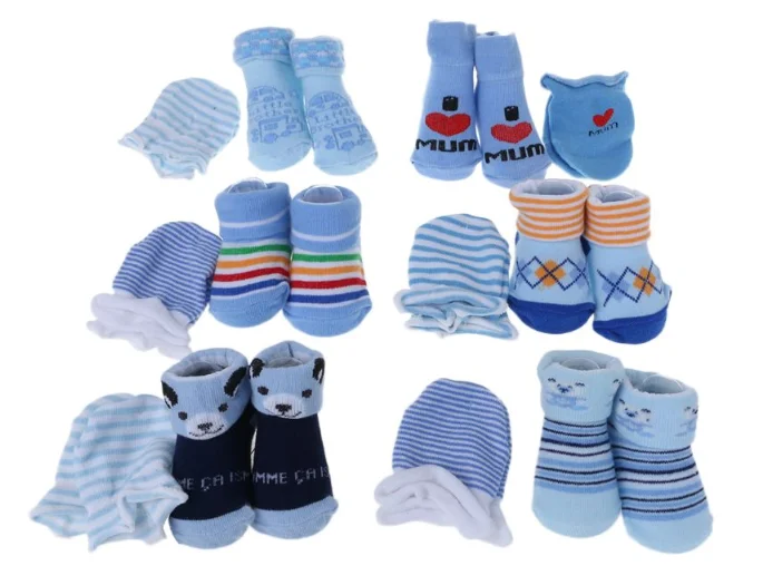 Mesh baby Baby mittens set,baby socks,cotton baby mittens