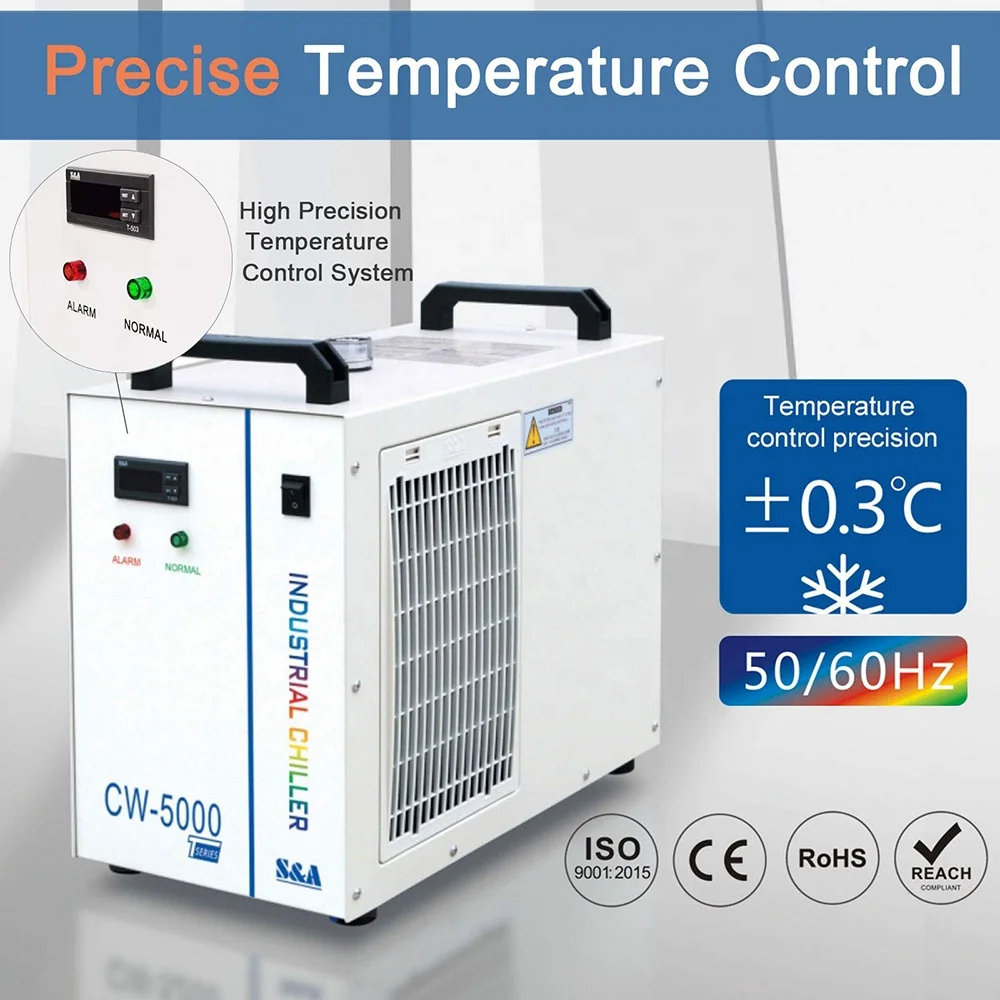 S&A CW3000 CW5000 CW5200 CW6000 co2 laser industrial cooling chiller water cooled