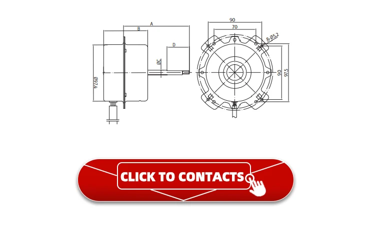 Honest Manufacture 3 Phase 5hp 230v Brushed Permanent Magnet AC Fan EV Blower Electric Motor //