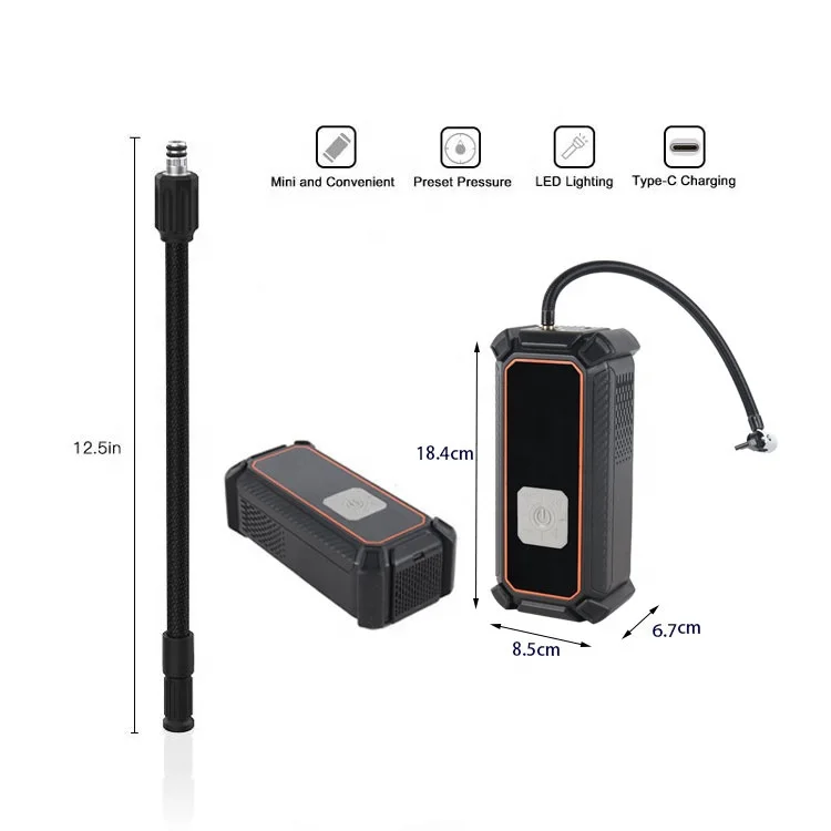 YJ hot sale portable digital cordless rechargeable tire inflator Air Pump for Car Tires w/Auto-Shutoff