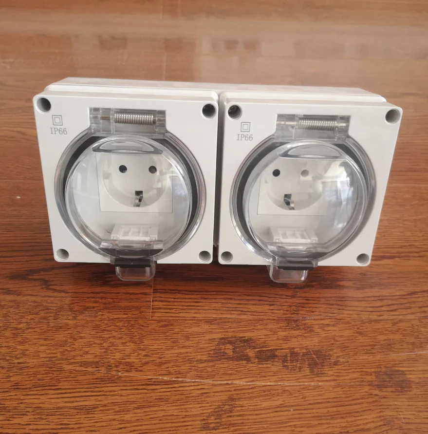 250V 16A  EU/Russia weatherproof wall socket  /EU design waterproof wall socket