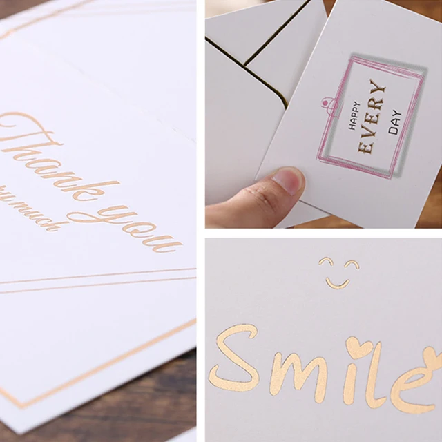 
Thank You Note Greeting Cards, Bulk Custom Logo Wedding and Business Thank You Cards with Envelopes 