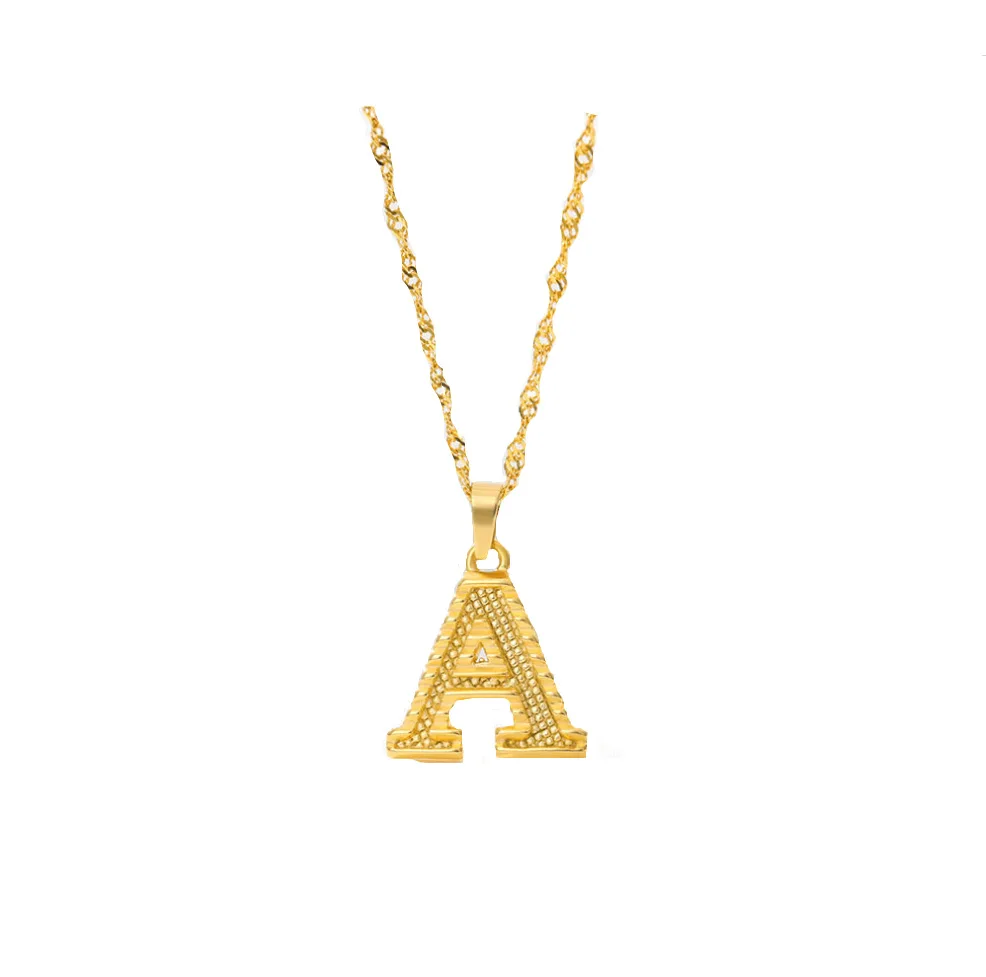 New Fashion Letter Necklace Gold Plated Initial Necklace Jewelry for Women Hot Sell Letter Necklace Jewellery