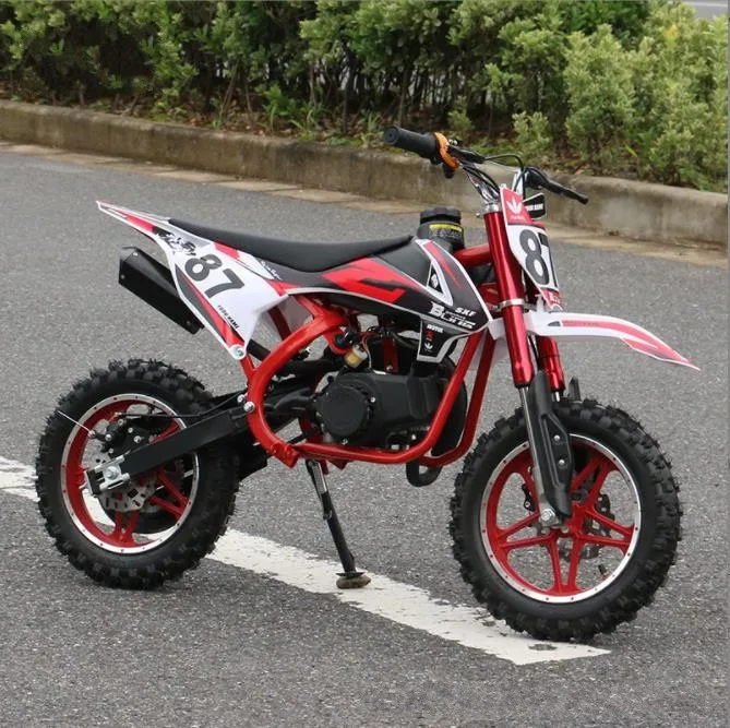 New 49CC 2 stroke gas power Children mini dirt bike pocket pit bike motocross dirtbike for Teenager Motorcycle