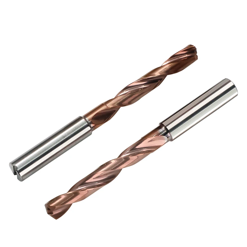 
Cemented carbide PVD coated inner cooling center outlet bit, diameter 2.5mm to 20mm, length 3D 5D 