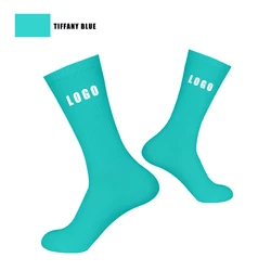 uron custom blue color matching tube fashion socks
