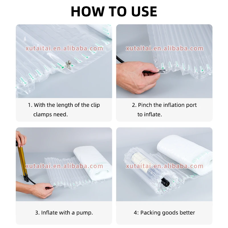 Air Column Cushion Packing Bags Inflatable Packaging Shockproof Bubble Bag