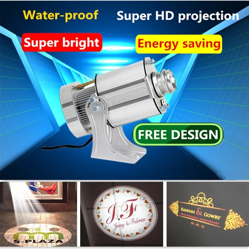 
HD waterproof outdoor advertising rotating led logo gobo projector 40w 60w customize projector gobo CE KC certificate Factory 