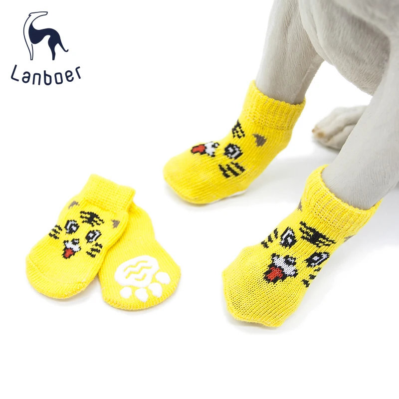 
( PS040)pet sox personalized pet socks Pet apparel dog anti slip protect paw socks custom design support 