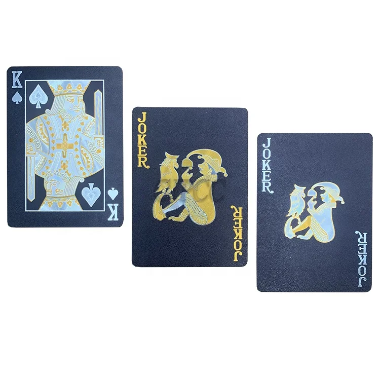 Custom Printing Poker Cards Black Plastic Playing Cards Game Cards
