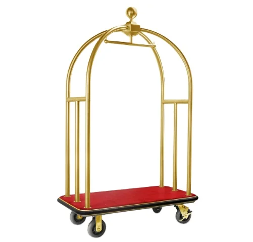 Оптовая продажа, тележка для багажа из нержавеющей стали 201, тележка для багажа, тележка Bellman для отеля