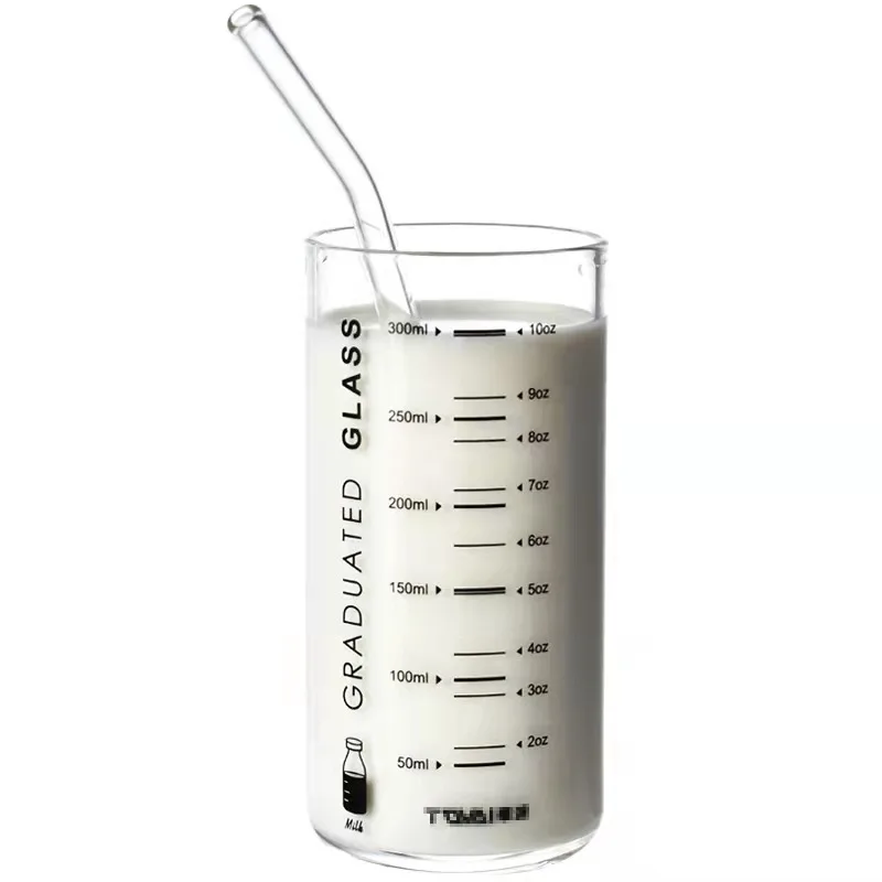 300 ml High borosilicate glass single-layer water cup, large belly cup, milk cup, heat-resistant glass cups