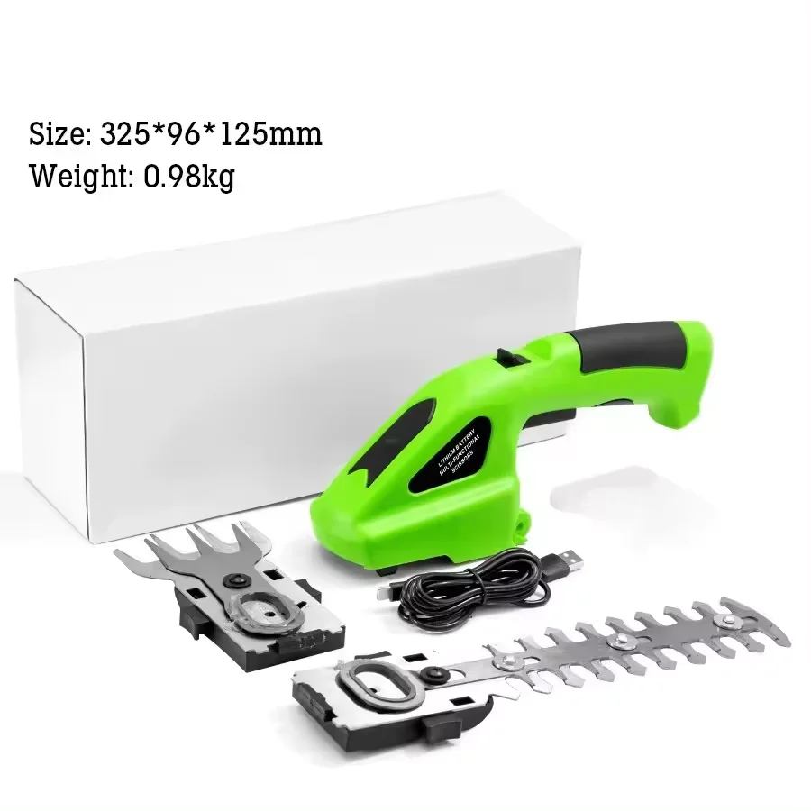 7.2V electric cordless lithium battery power garden tools portable handheld one-handed mini hedge trimmer with toolkit