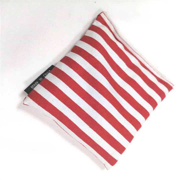 Multicolor cotton cloth stuffed colorful throwing bean bag footbag