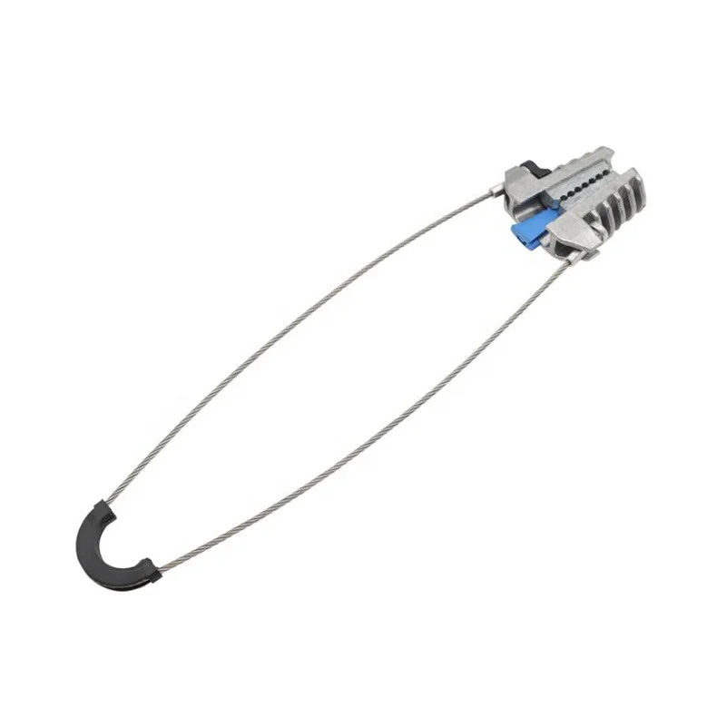 metal fiber optic cable clamp / cable accessory anchoring clamp/ADSS 8 shape overhead line fiber optic cable clamp