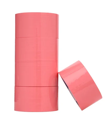 Low-cost red green pink waterproof density transparent adhesive custom printed packing tape carton transportation sealing adhesi