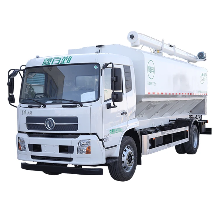 210 Horsepower Aluminum Alloy 6.2m 4x2 Animal Chicken Feed Transport Truck for