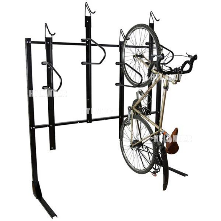 Bike parking stand 4 bikes wall mounted indoor vertical bike rack