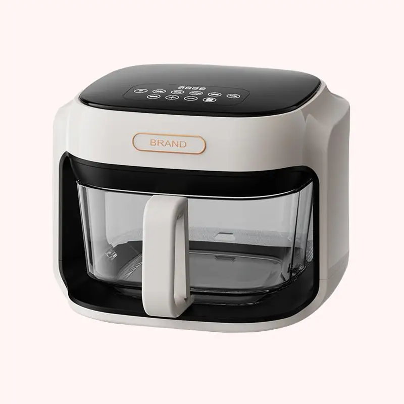 2024 New Item Factory Hot Selling Electric Oil Free Kitchen Appliances Household Deep Glass Air Fryer with overheat protection