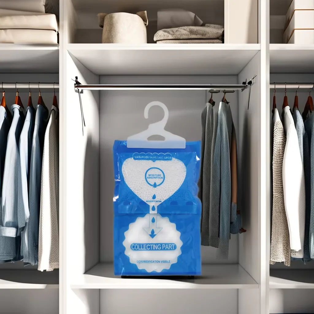 Best Selling Household Dehumidifier Bag Wardrobe Hanging Moisture Absorber for Mold Mildew Prevention