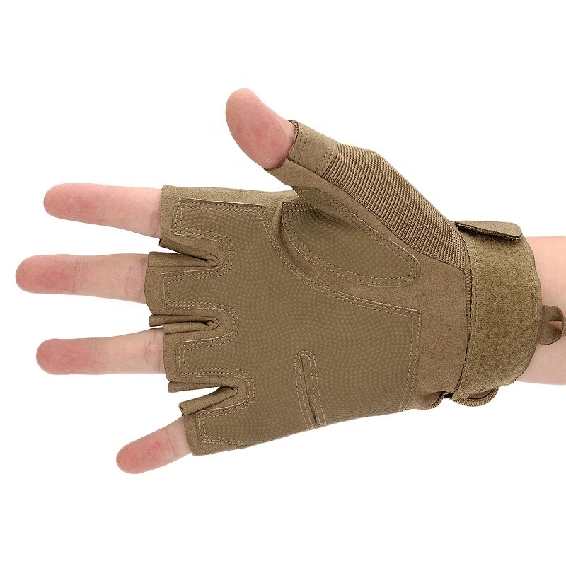 Winter Tactical Paintball Shooting Combat Gloves Anti-Skid Rubber Hard Knuckle Cycling Hiking Half Finger Gloves