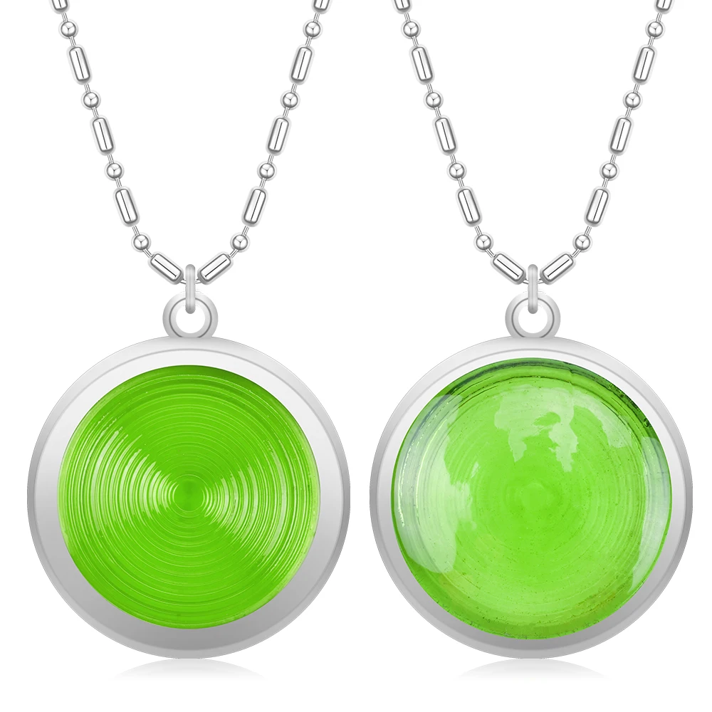 High Ions Energy Jewelry Pendant Bio Balance Charms Glass Stainless Steel Necklace Round Newest Pendants Wearing Gift