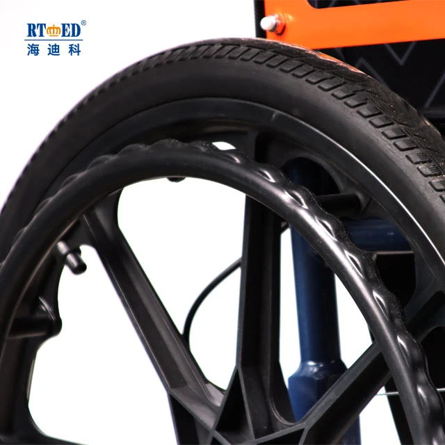 New Style Light Weight Manual Steel Folding Wheelchair for Elderly