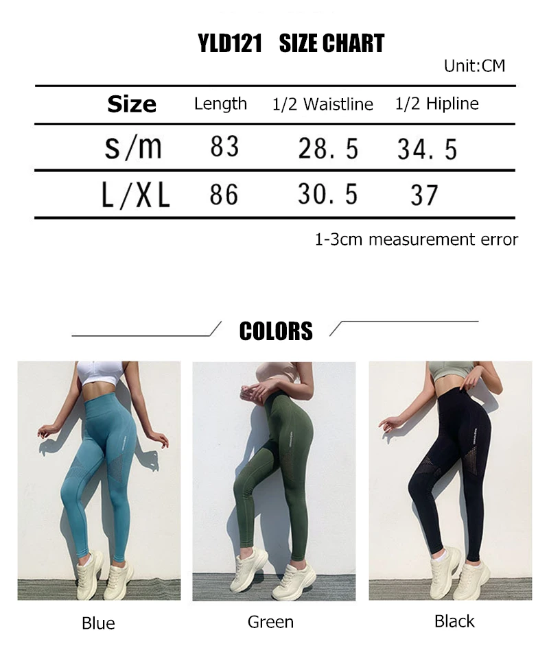 AMESIN High Waist Seamless Gym Fitness Leggings Mesh Athlectics Sports Wear Yoga Pant NO SEE THROUGH Workout Leggings