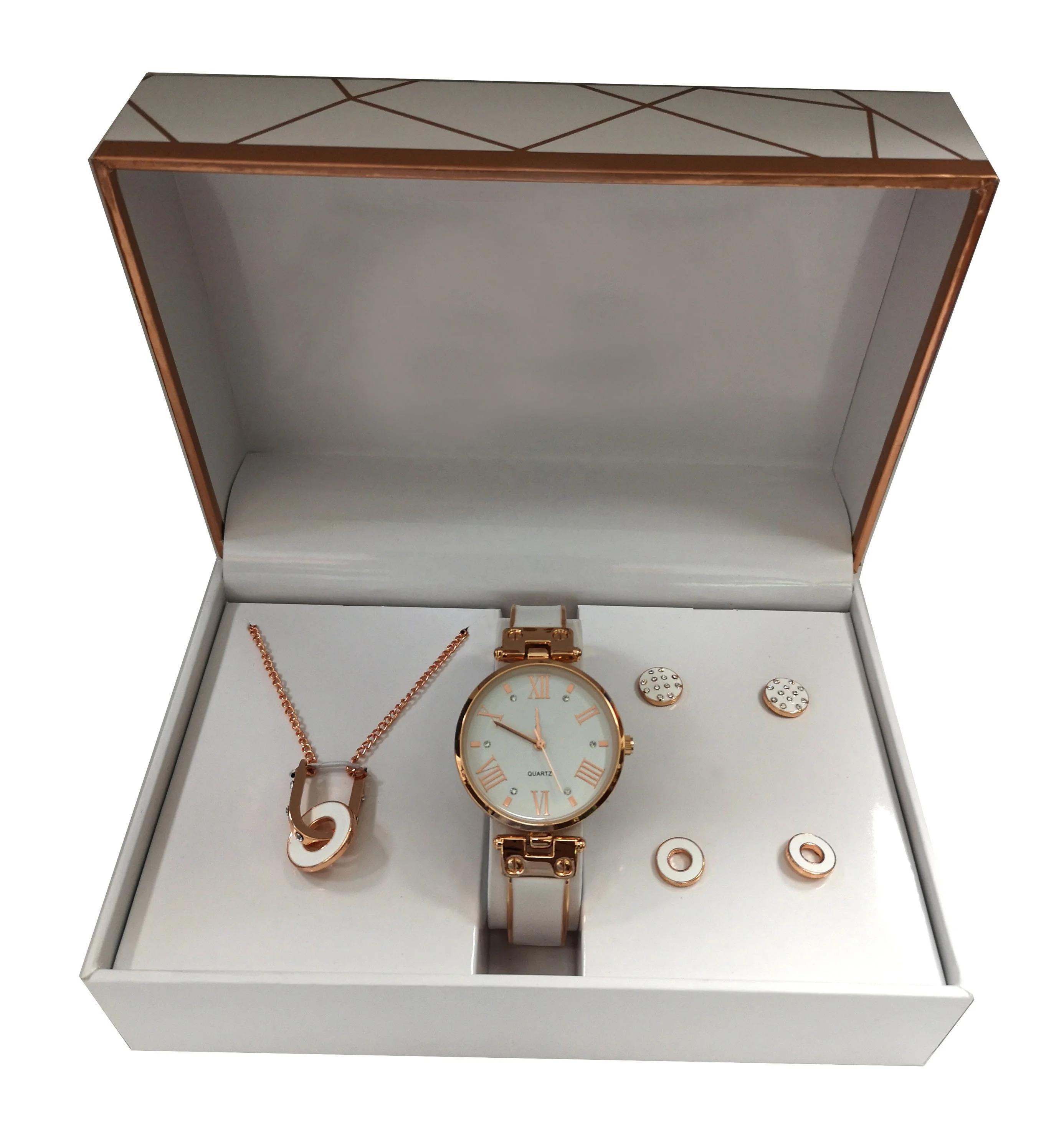 fashion nice design ladies bracelet wristwatch women ring necklace earrings bracelet jewelry female watch gift set for ladies