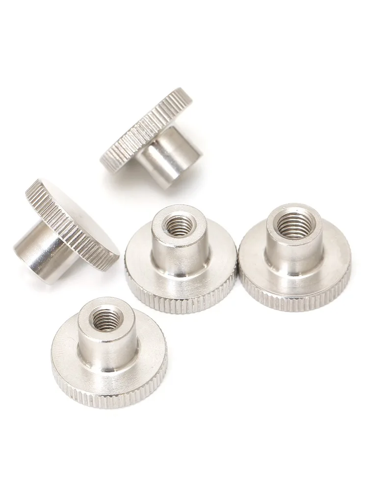 blind /through hole M3 M4 M5 M6 Stainless steel large flat head shoulder hand nut step high head knurled thumb nut