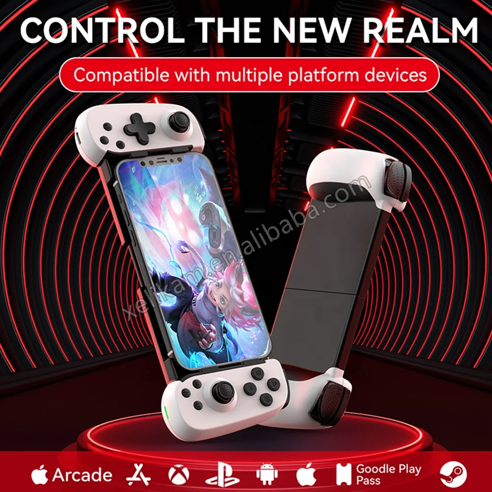 CoolRabbie D6 Phone PC Game Pad Wireless Stretching Racing Handle Joystick Mobile Gaming Controller For Pugb