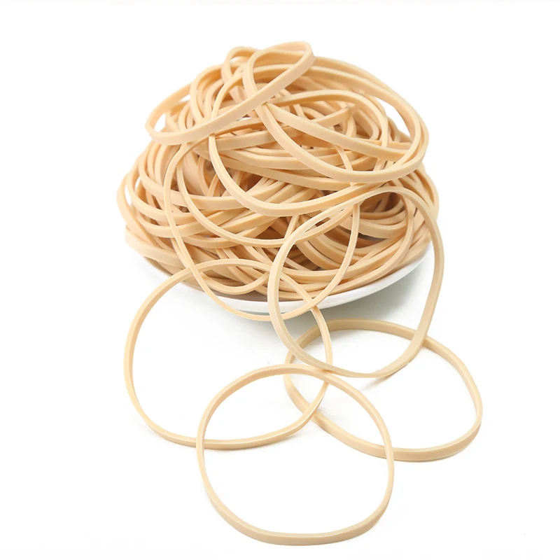 High Quality Wholesale Soft Elastic Beige Durable Rubber Bands For Packaging Office School Home